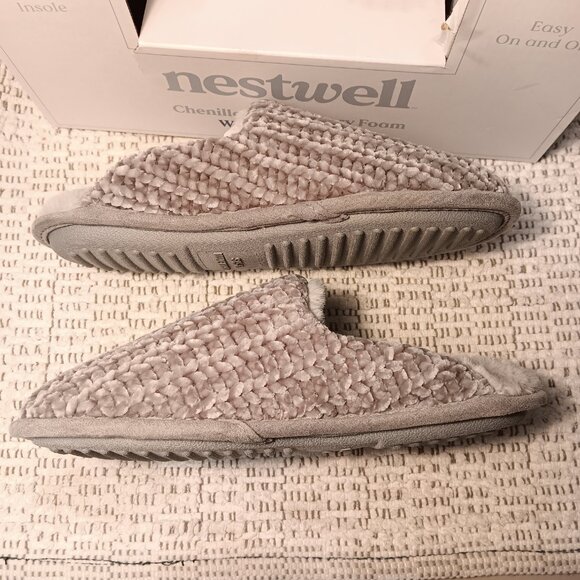 Nestwell BBB women's chenille knit memory foam slippers sz Small / 5 - 6 - NEW - Picture 4 of 16